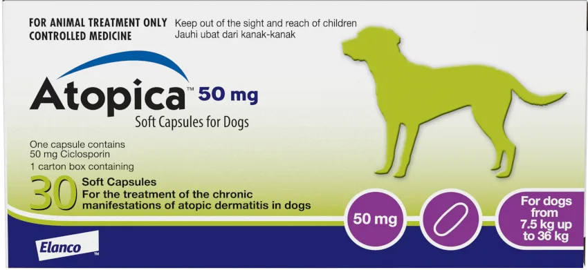 Atopica For Dogs 2 Atopica Carton Front